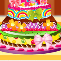 Fun Cooking Games For Girls, Five Layers Cake | RainbowDressup.com